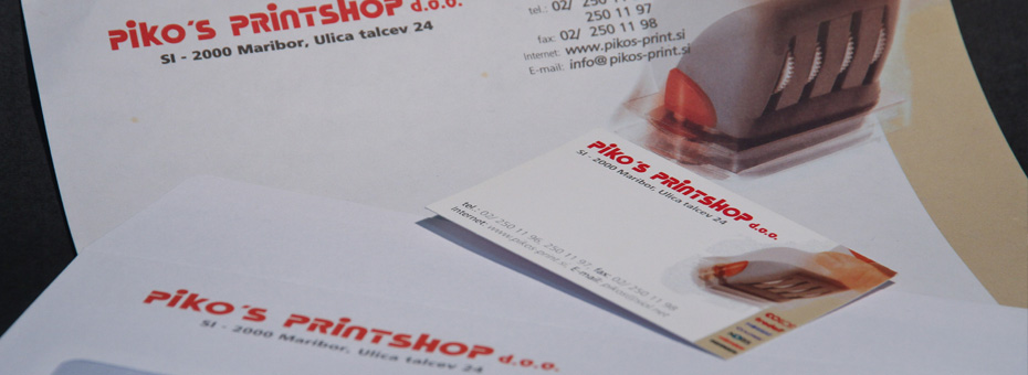 Vizitke Piko's printshop d.o.o.